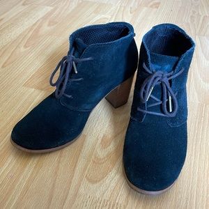 Toms Lunata lace up high heel booties